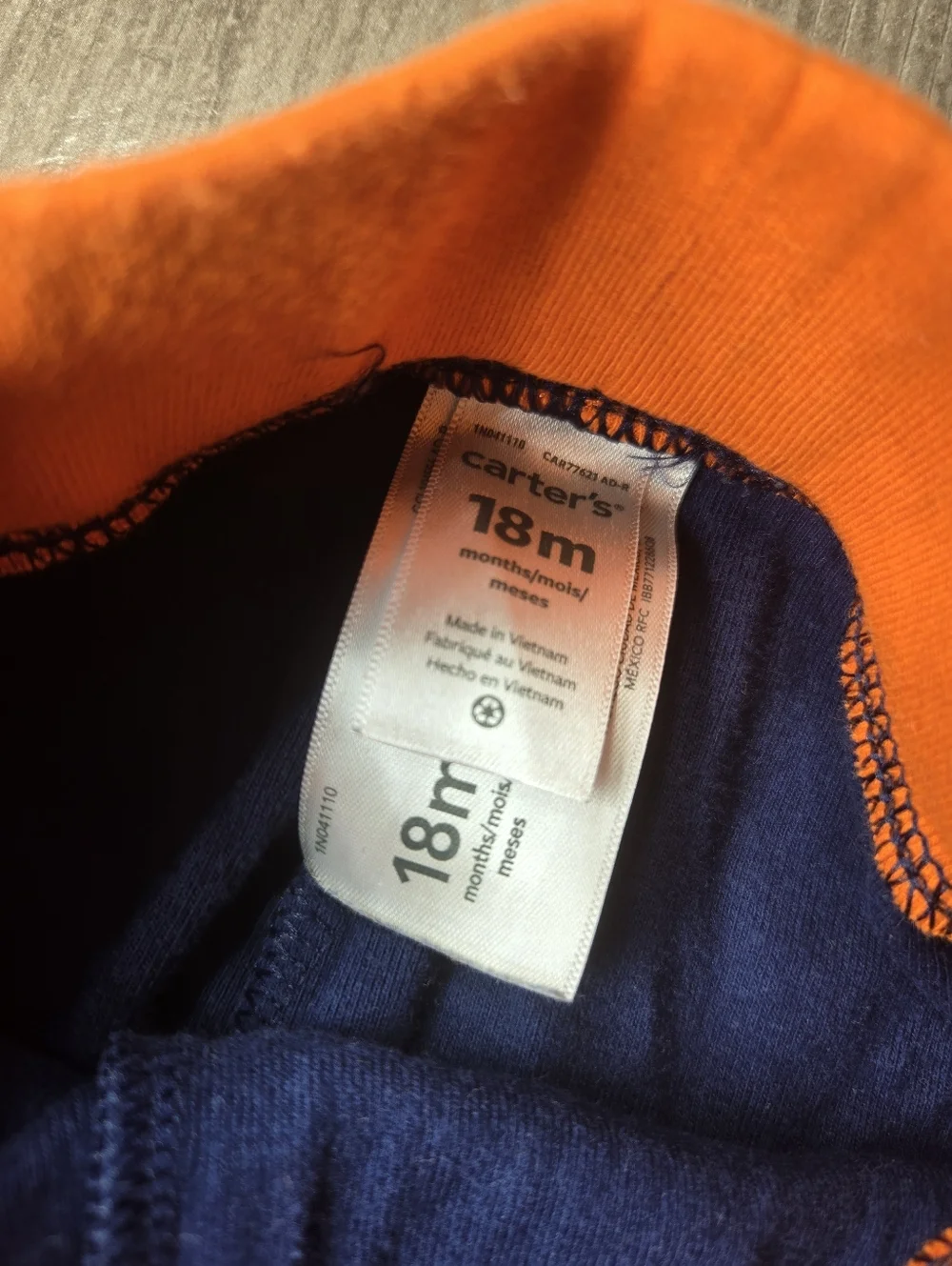 Carter's Blue and Orange Casual Pull-on Athletic Shorts Toddler Boy Size 18m